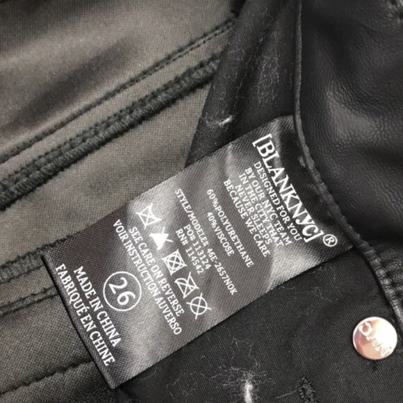 BLANK NYC Vegan Leather Moto Jeans - Picture 6 of 7